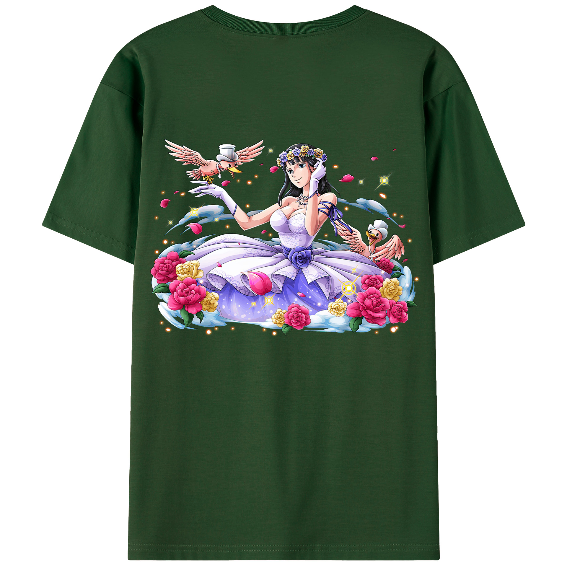 ワンピース ニコ・ロビン ONE PIECE Nico Robin 綿100％半袖Tシャツ（背面プリント）